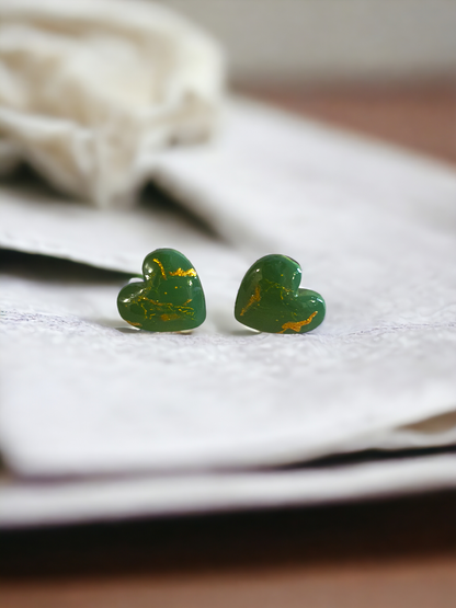 BOUCLES D'OREILLES PETIT COEUR EN COULEUR